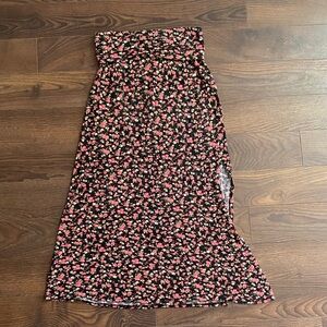 Floral Black and Pink Women's Skirt